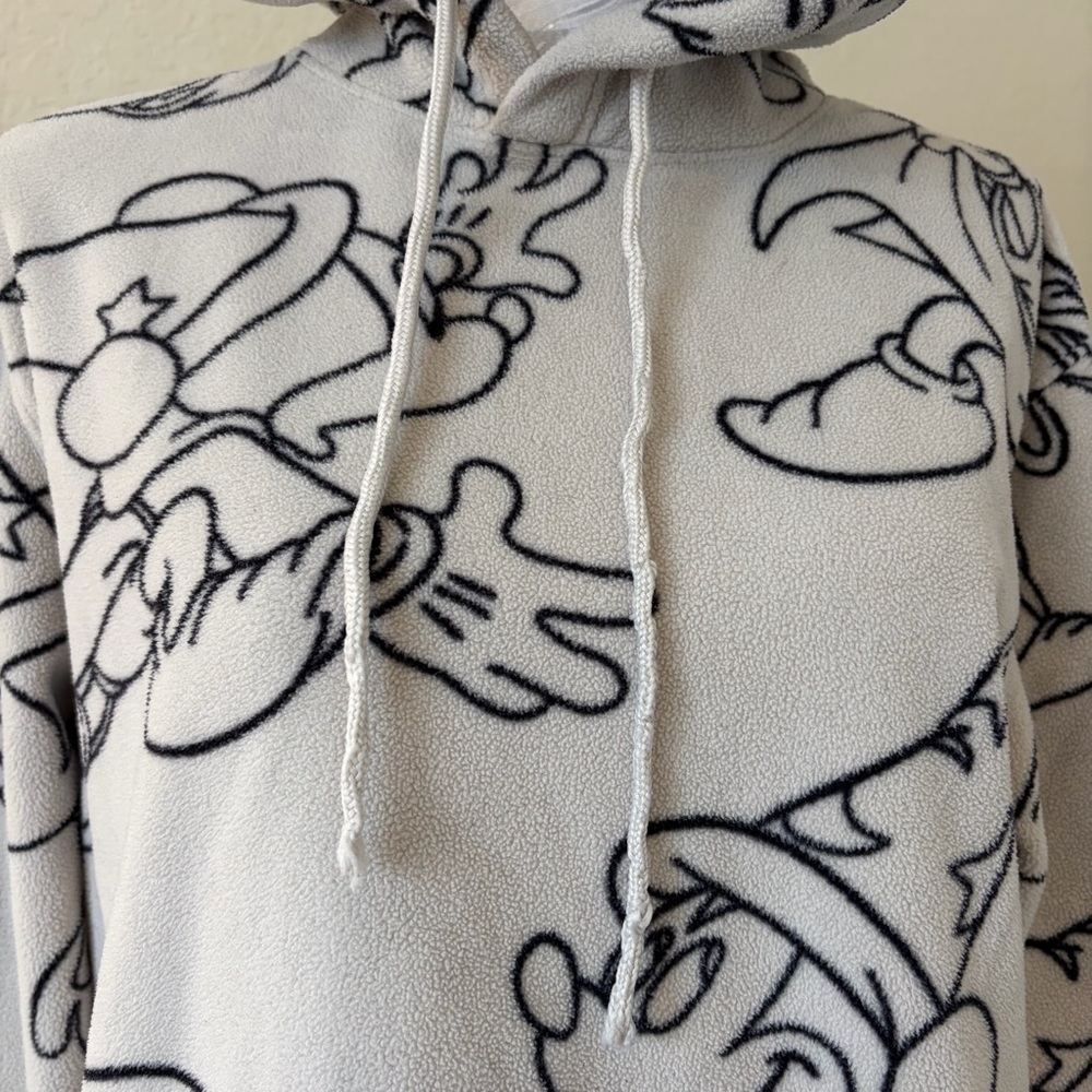 H&M Disney Wizard Mickey‎ Mouse Cream Fleece Hoodie XS - Picture 5 of 15